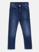 Tales & Stories Boy's Dark Blue Slim Fit Jeans