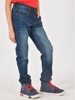 Tales & Stories Boys Blue Slim-Fit Mid-Rise Clean Look Jeans-3