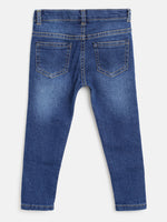 Tales & Stories Boys Blue Cotton Slim Fit Solid Jeans-2