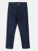 Tales & Stories Boy's Dark Blue Slim Fit Jeans