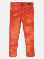 Tales & Stories Girl's Orange Lycra Trouser-2